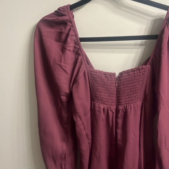 Abercrombie & Fitch Long Sleeve Maroon Dress - Picture 4 of 4